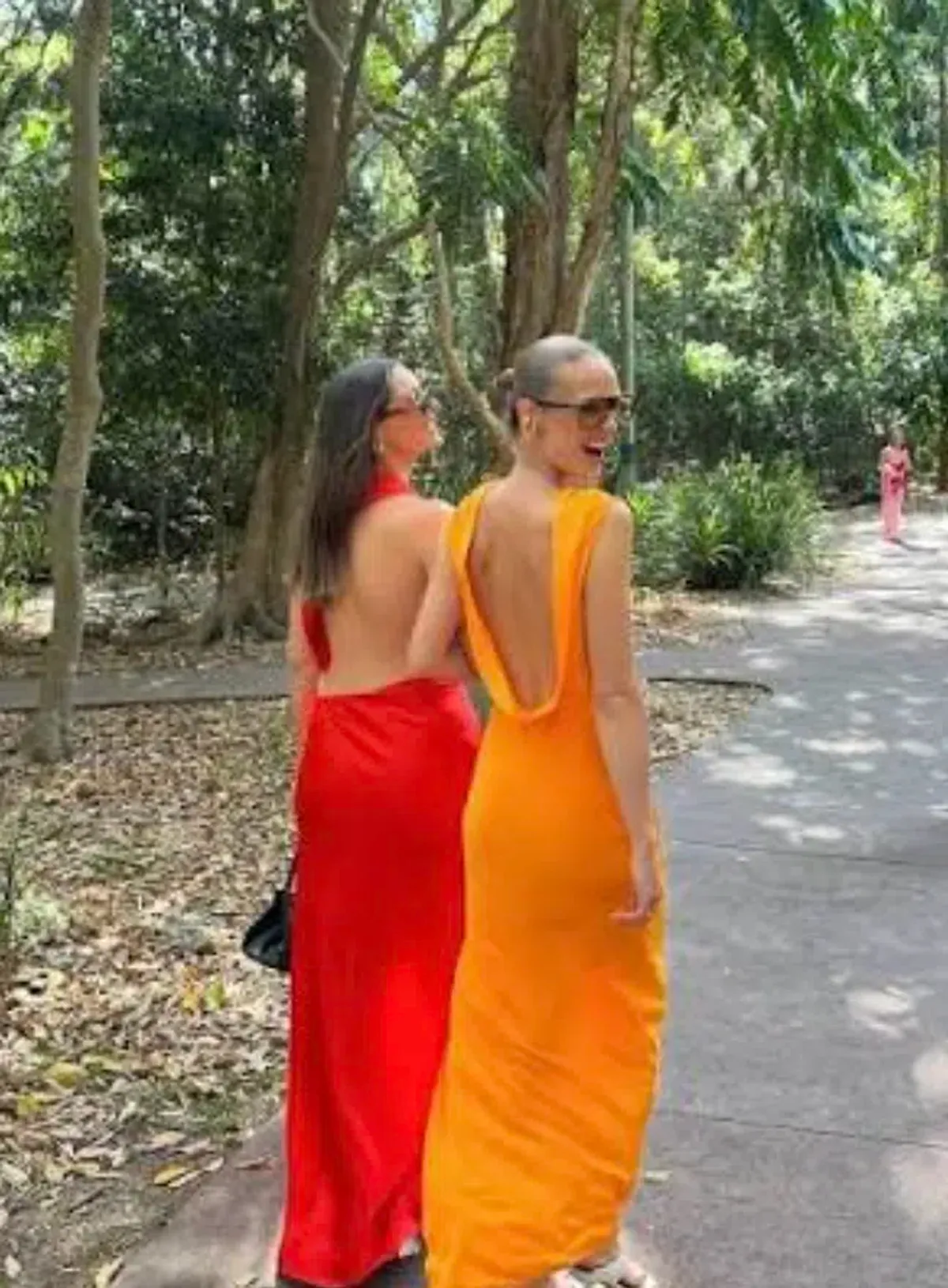 Sir Isla Cowl Back Gown Orange sz 8 - Image 1