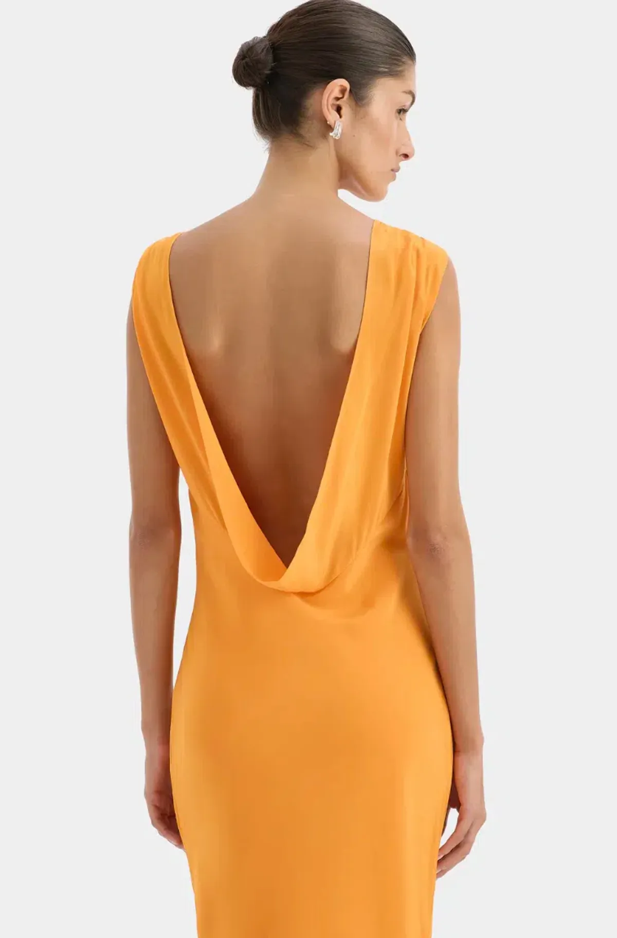 Sir Isla Cowl Back Gown Orange sz 8 - Image 5