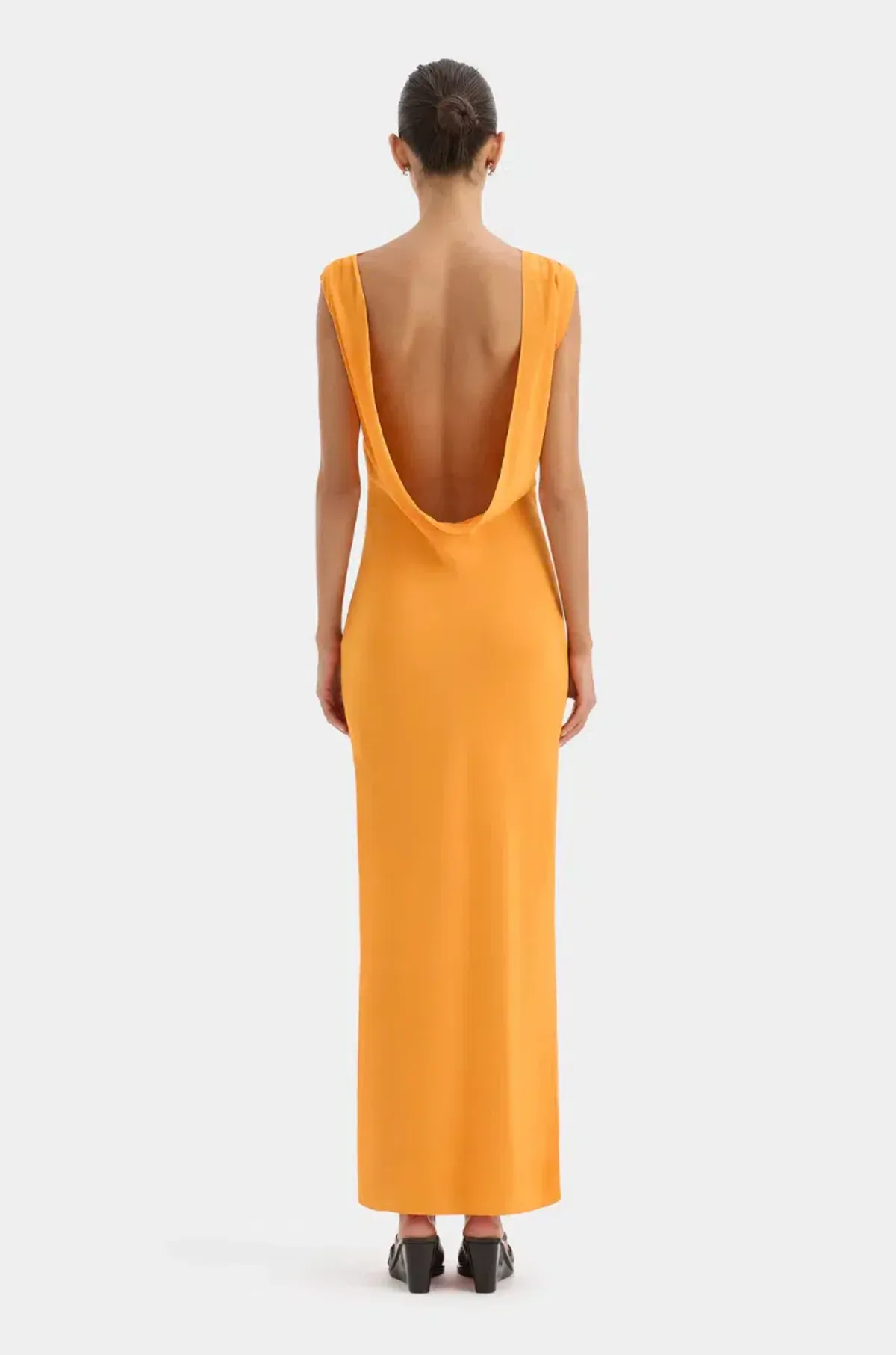 Sir Isla Cowl Back Gown Orange sz 8 - Image 3