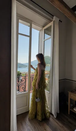 Zimmermann green lace gown for rent on The Volte - image 2
