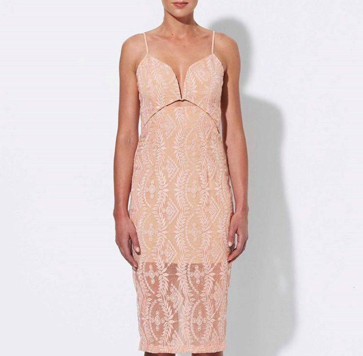 Winona Midsummer Dress Nude Size 10 - Image 1