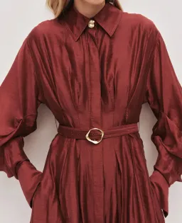 Aje Murphy Midi Dress Mahogany Size 10 for rent on The Volte - image 2