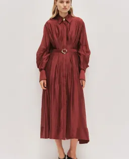 Aje Murphy Midi Dress Mahogany Size 10 for rent on The Volte - image 5