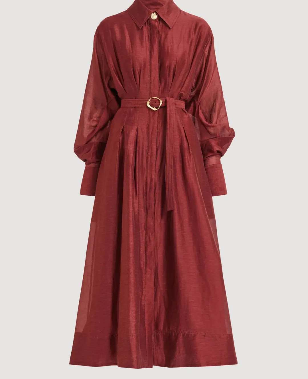 Aje Murphy Midi Dress Mahogany Size 10 for rent on The Volte - main image