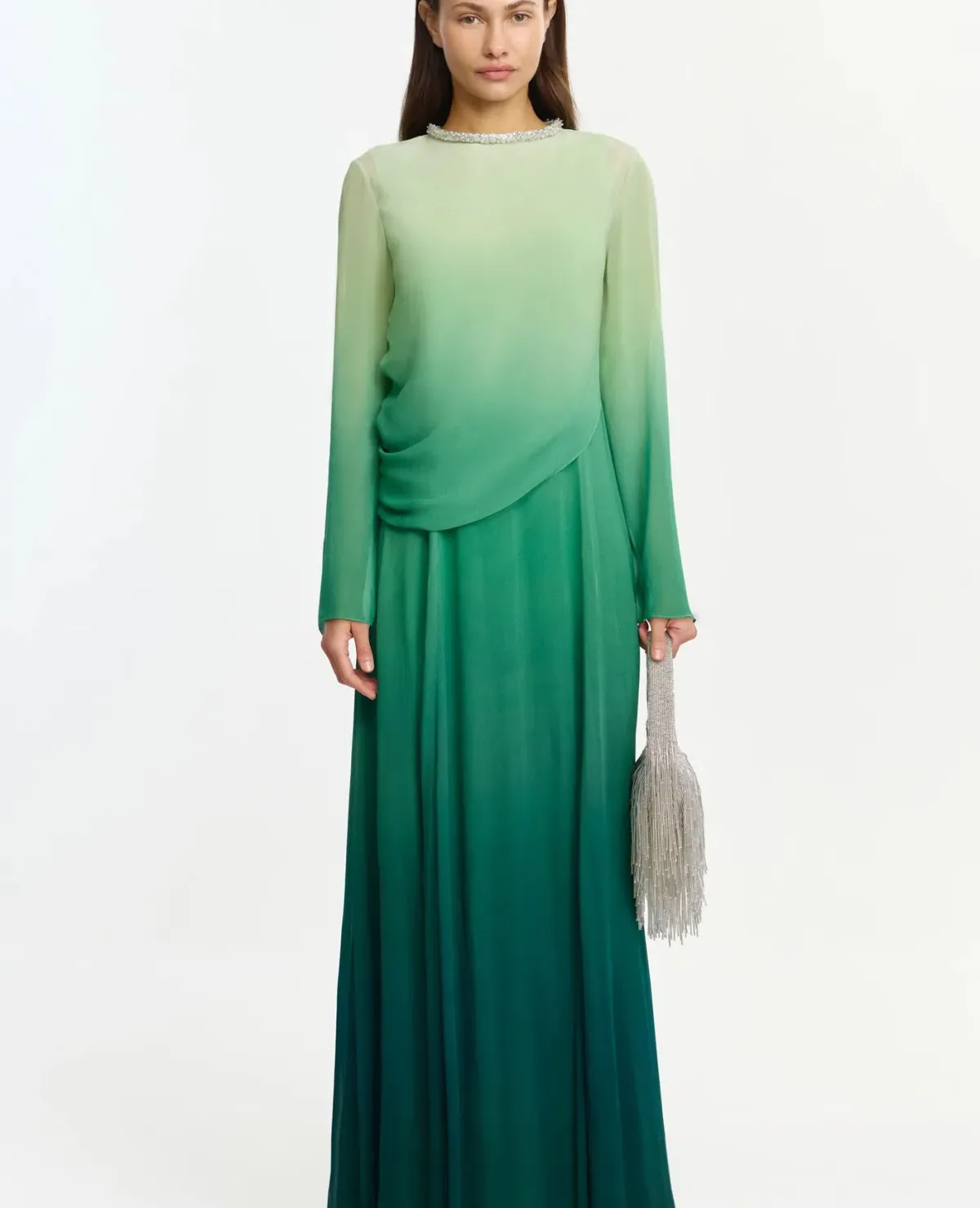 Acler Bridle Maxi Dress Green Size 10 for rent on The Volte - main image