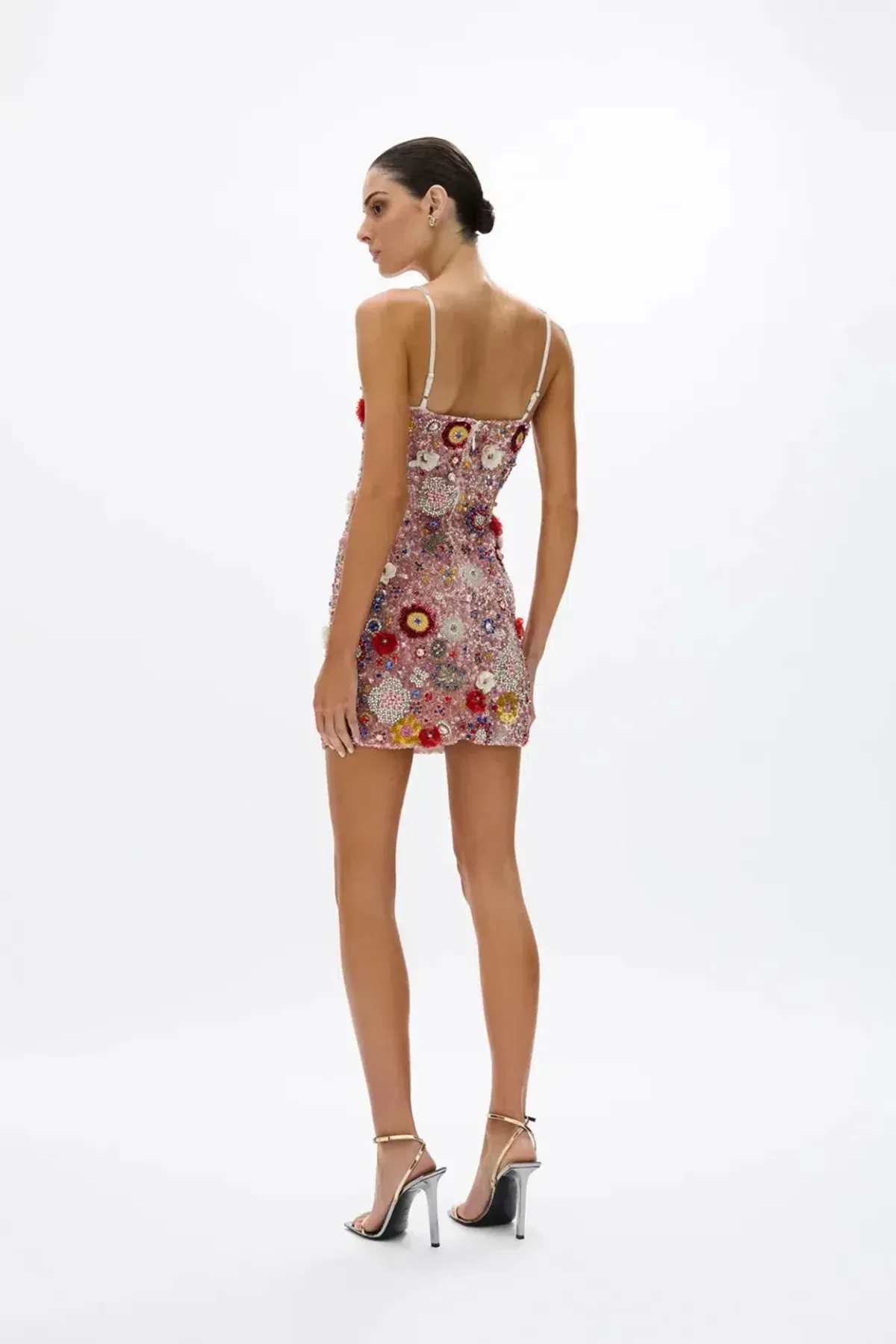 RACHEL GILBERT FRANCESCA MINI DRESS PINK MULTI SIZE 1 / AU 8 - Image 4