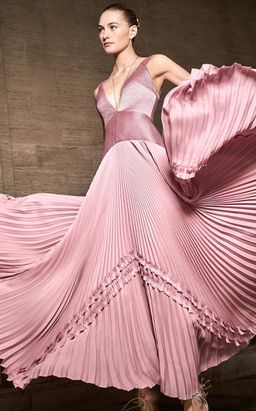 Bellona Pleated Maxi Dress for rent on The Volte - image 3