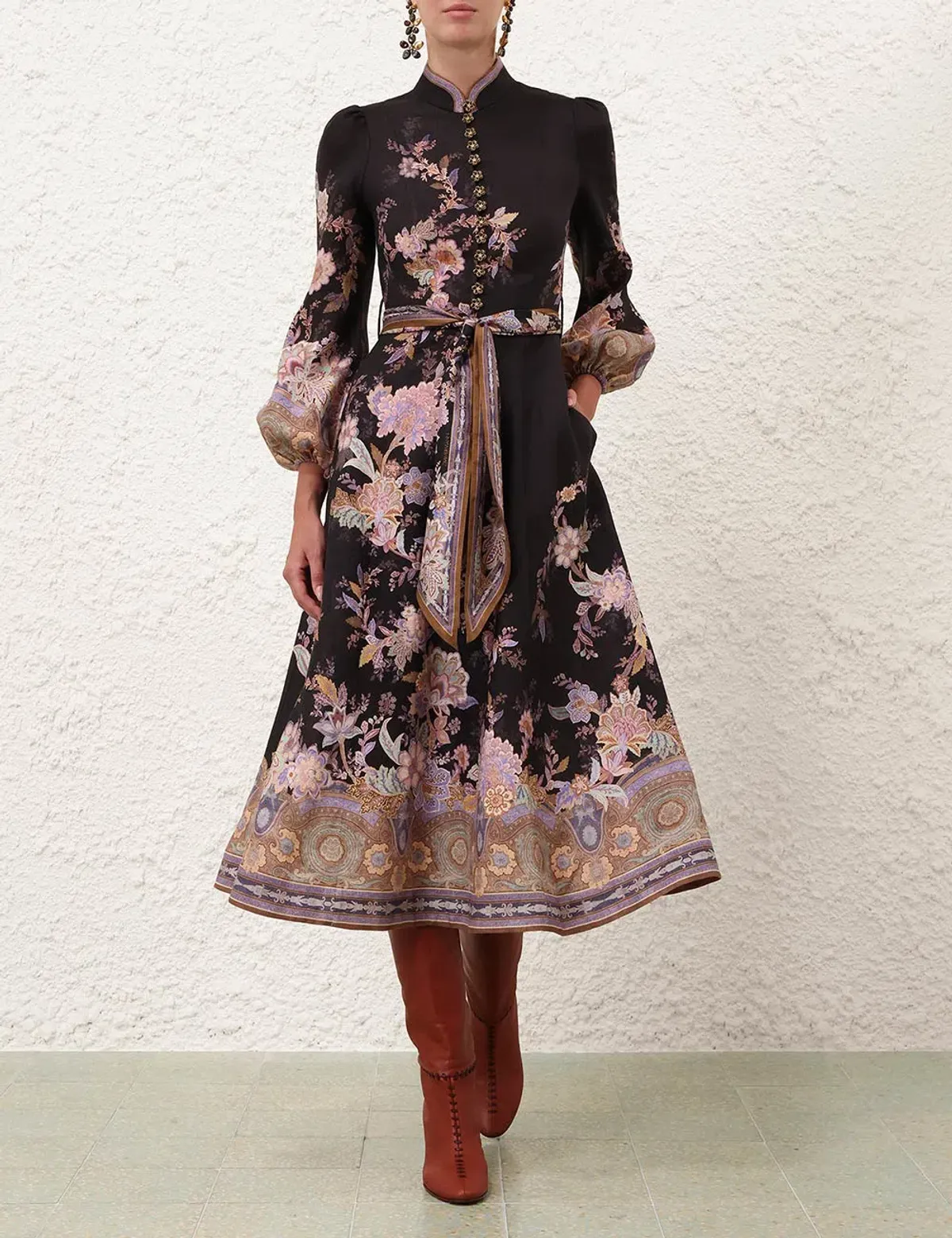 Zimmermann Luna Button Midi Dress 4 - Image 1