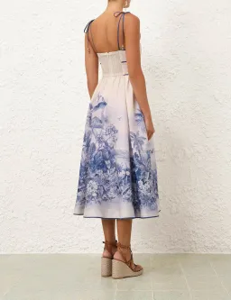 Zimmermann Wylie Picnic Midi Dress Blue Size 0 / AU 8 for rent on The Volte - image 5