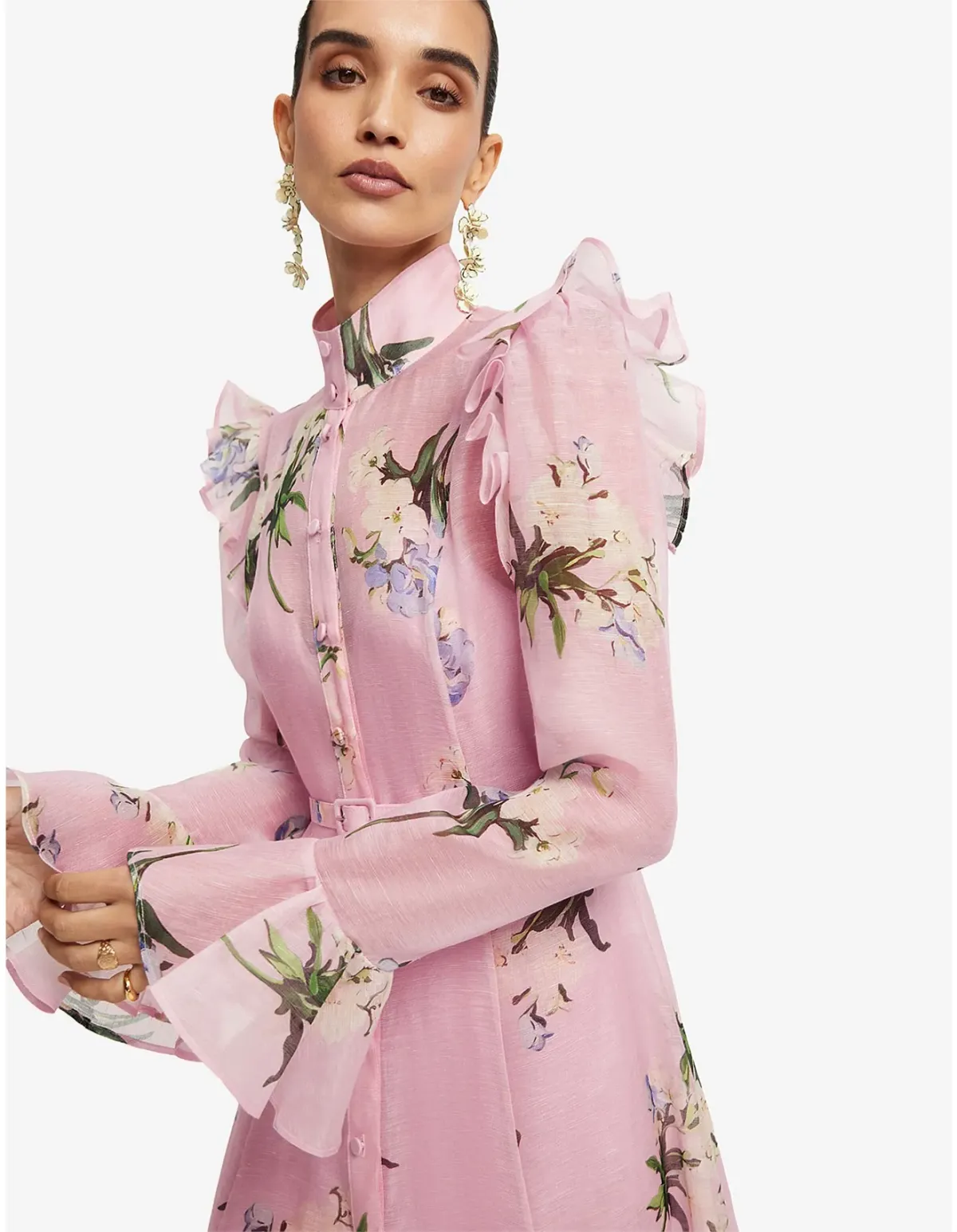 LEO LIN Katrina Butterfly Sleeve Midi Dress Size 10 AU - Image 5