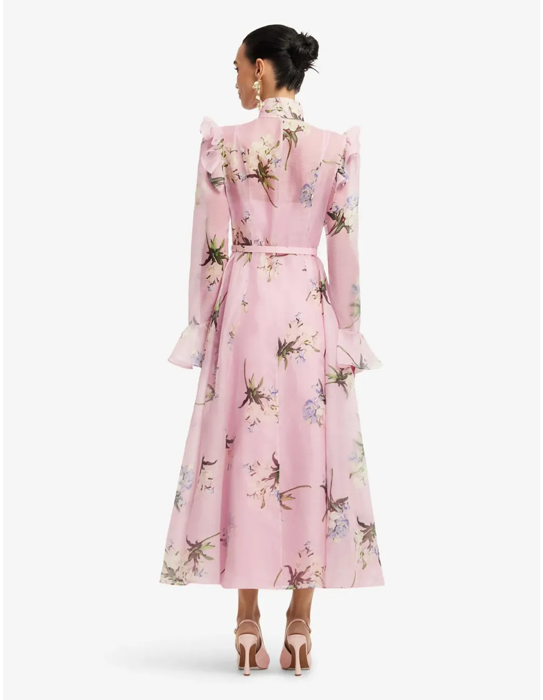 LEO LIN Katrina Butterfly Sleeve Midi Dress Size 10 AU for rent on The Volte - main image