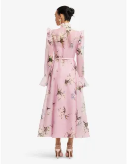LEO LIN Katrina Butterfly Sleeve Midi Dress Size 10 AU for rent on The Volte - image 4