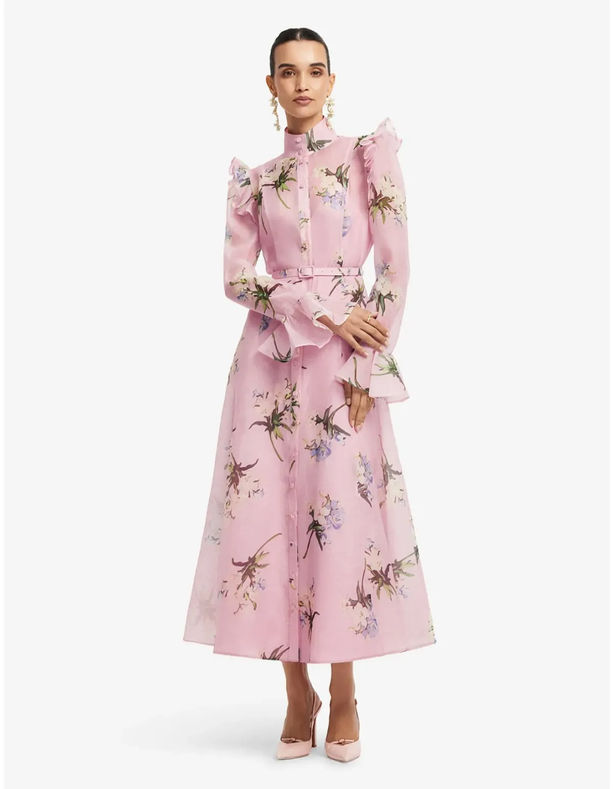 LEO LIN Katrina Butterfly Sleeve Midi Dress Size 10 AU - Image 2