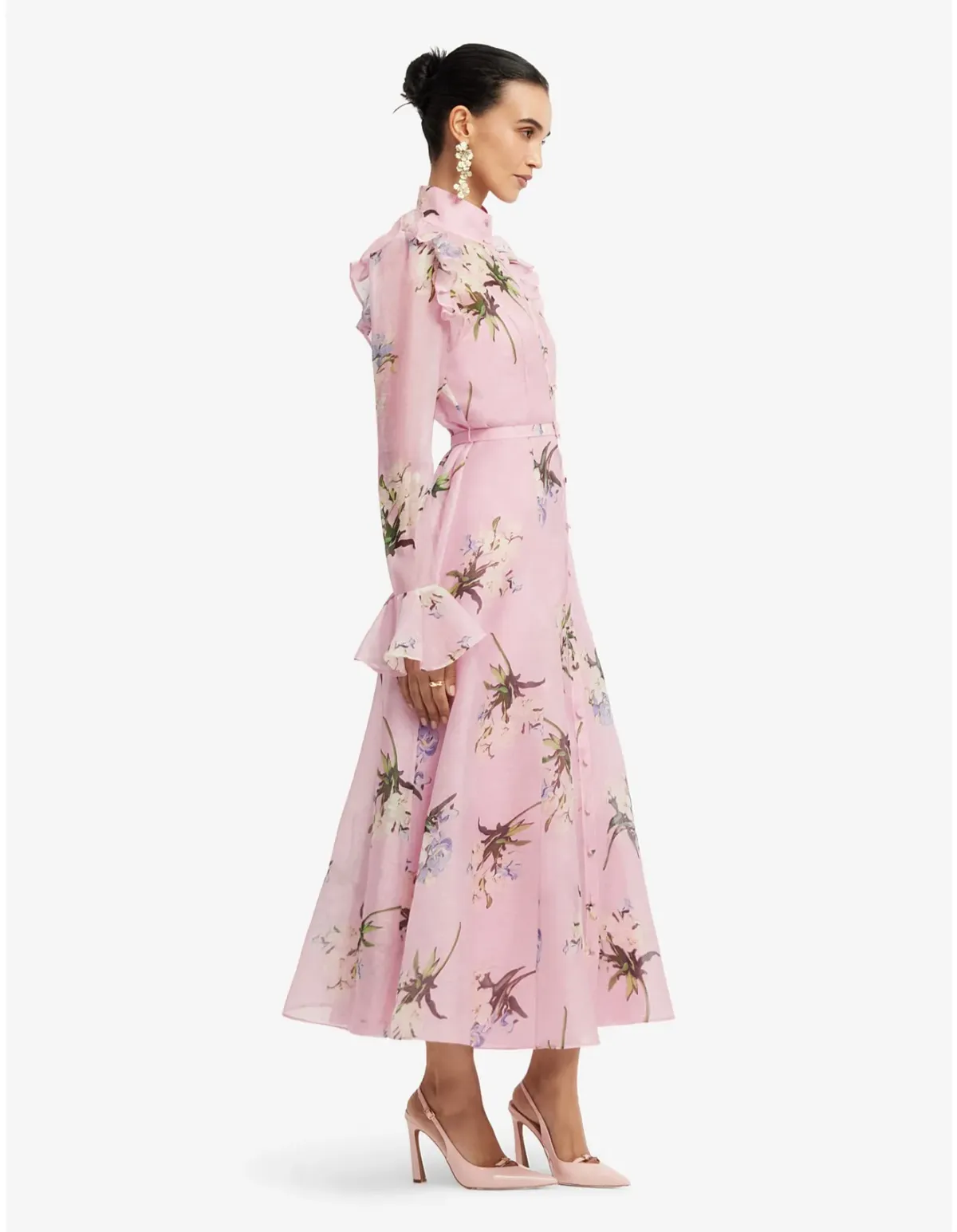 LEO LIN Katrina Butterfly Sleeve Midi Dress Size 10 AU - Image 3