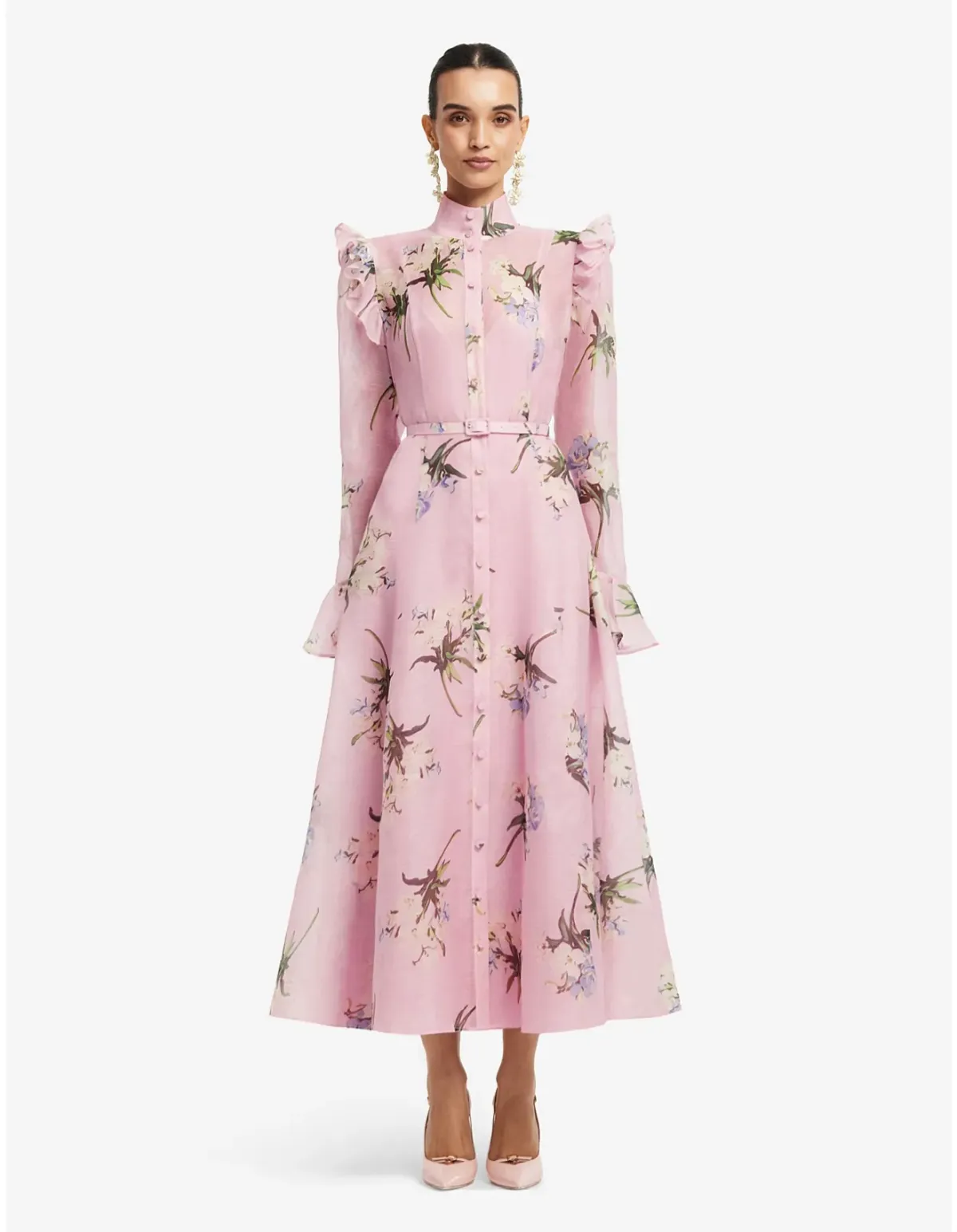 LEO LIN Katrina Butterfly Sleeve Midi Dress Size 10 AU - Image 1