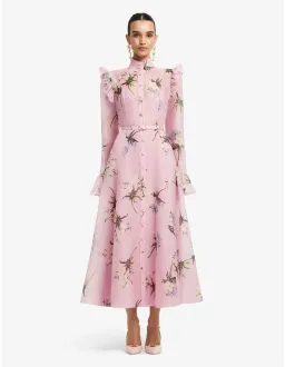 LEO LIN Katrina Butterfly Sleeve Midi Dress Size 10 AU for rent on The Volte - image 1