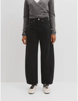 Country Road High Rise Barrel Jean Size 16 AU Washed Black for rent on The Volte - image 1
