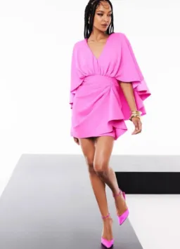 MARIAM SEDDIQ X SHEIKE Pink Draped Dress 16 for rent on The Volte - image 1