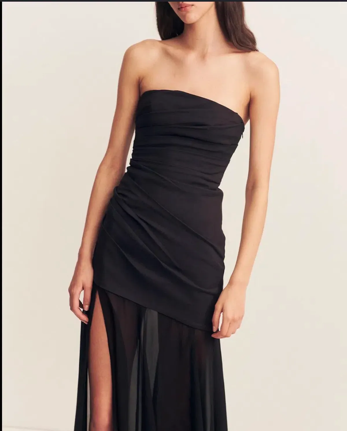 Shona Joy Blainey Strapless Draped Maxi Dress - Image 2