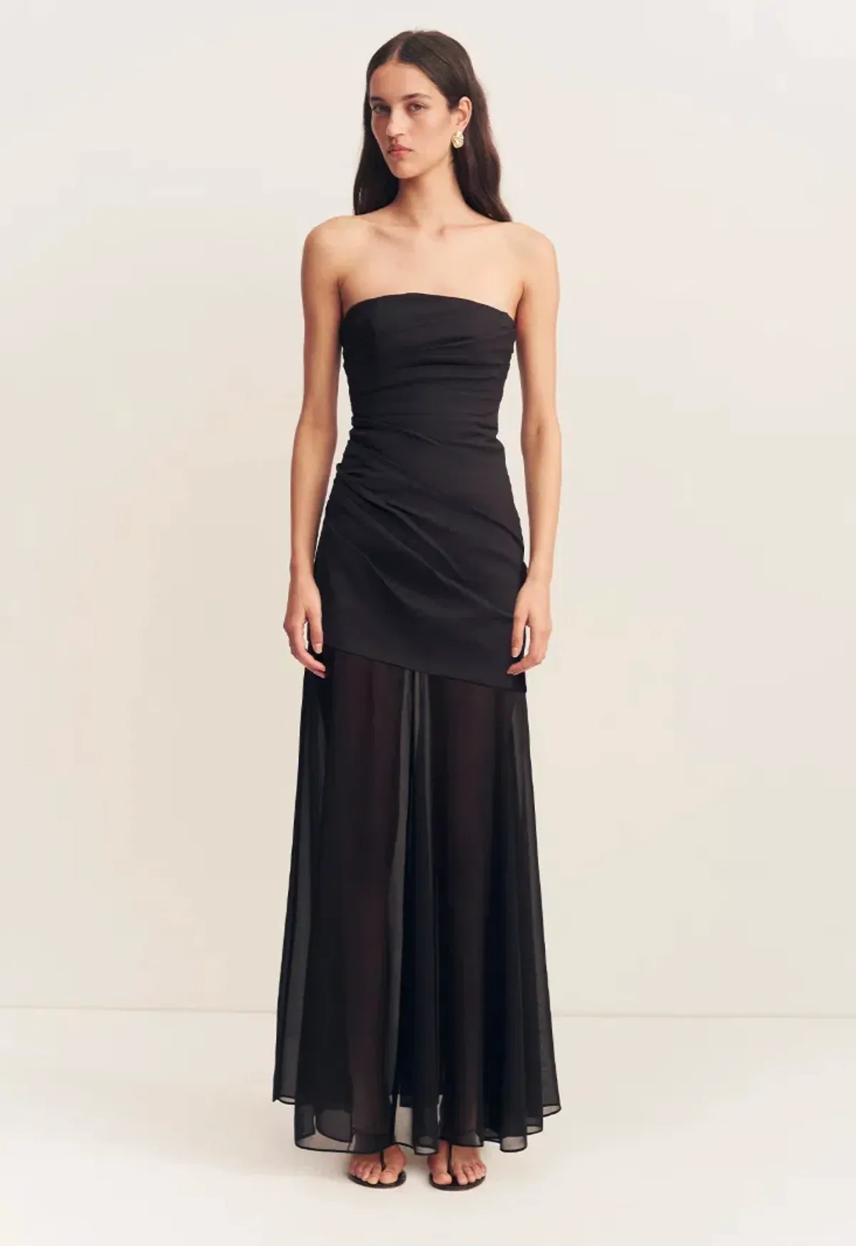 Shona Joy Blainey Strapless Draped Maxi Dress - Image 1