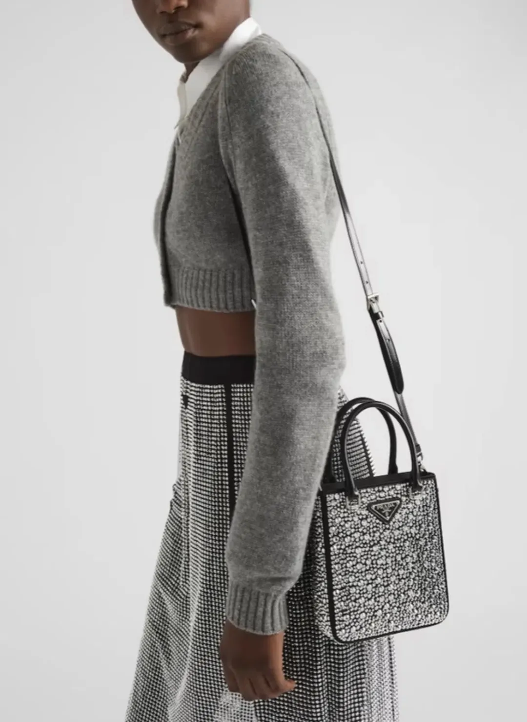 Prada Mini Tote with Crystals for rent on The Volte - main image