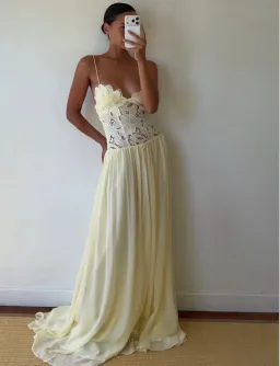 Hansen and Gretel Stephanie Dress size 6 Butter Yellow for rent on The Volte - image 1