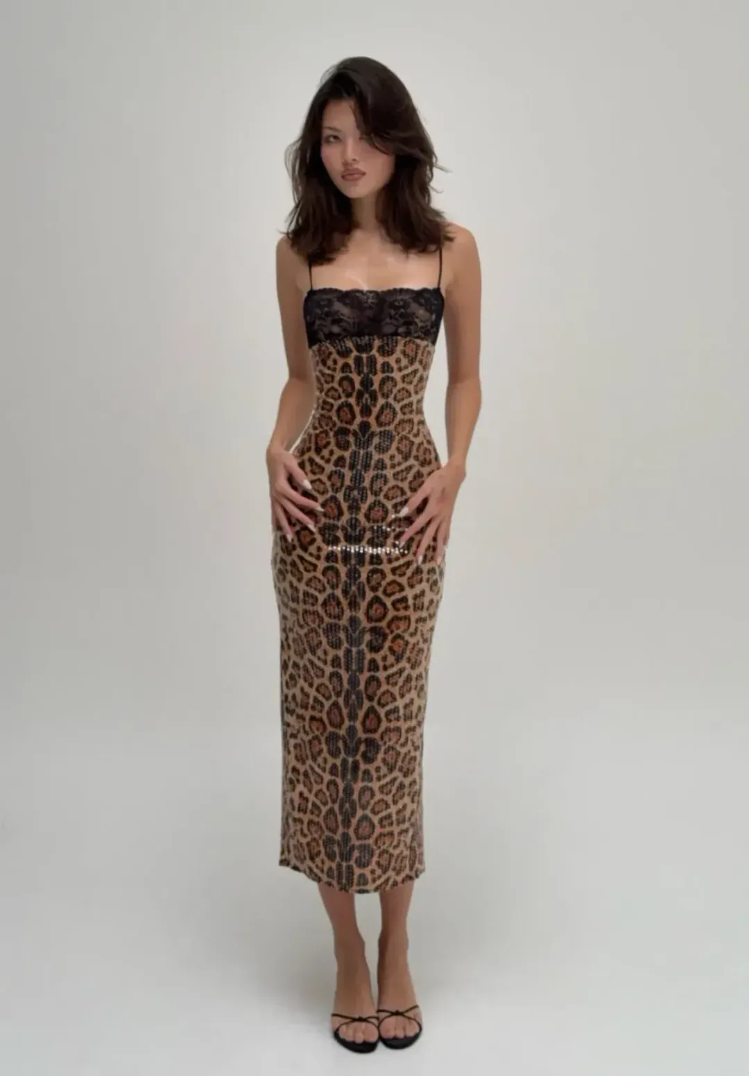 Mali Marea Chui Leopard Midi Dress for rent on The Volte - main image