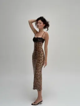 Mali Marea Chui Leopard Midi Dress for rent on The Volte - image 2