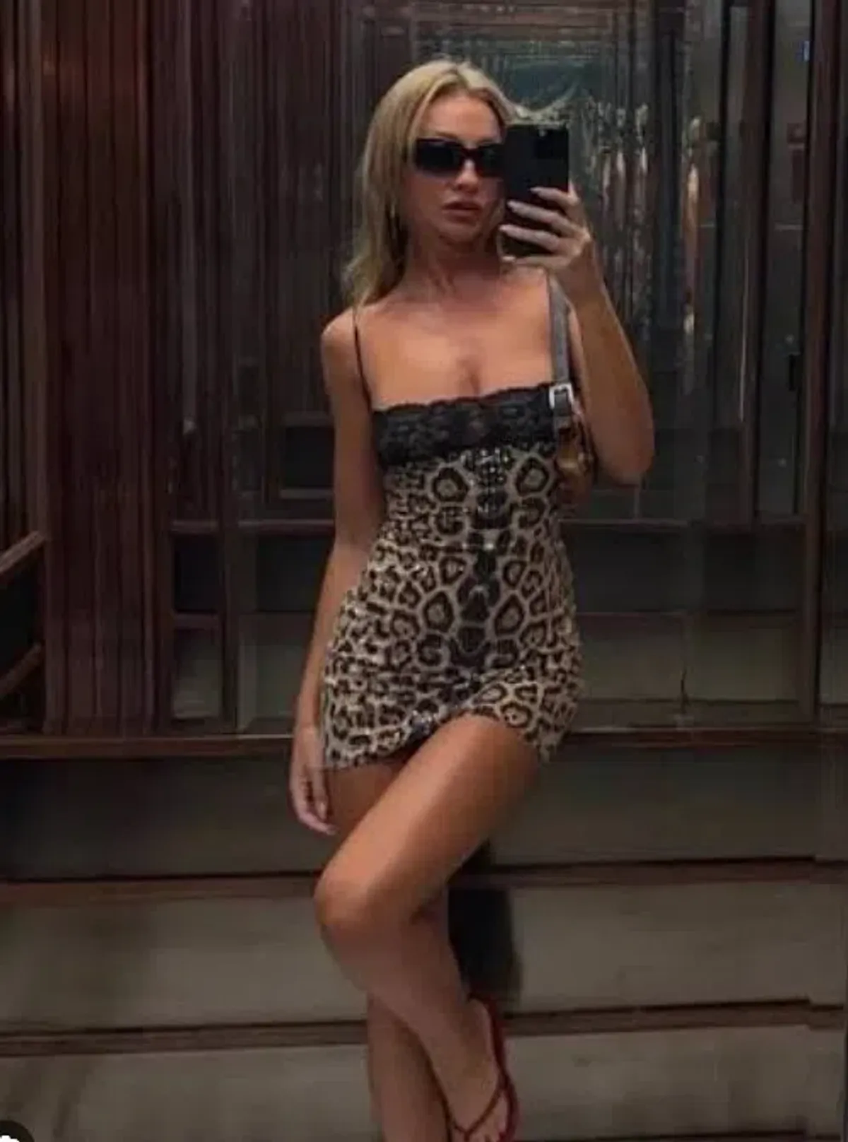 Malimarea Chui Mini Dress Leopard Print Sequin Size S / AU 8 - Image 2