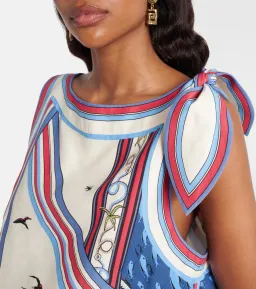 Alémais Apollo bow-detail printed mini dress 12 for rent on The Volte - image 3