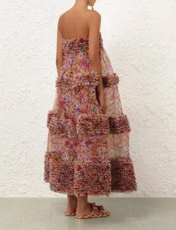 Zimmermann Luna Ruffle Bandeau Gown Size 0 / AU 6 for rent on The Volte - image 3