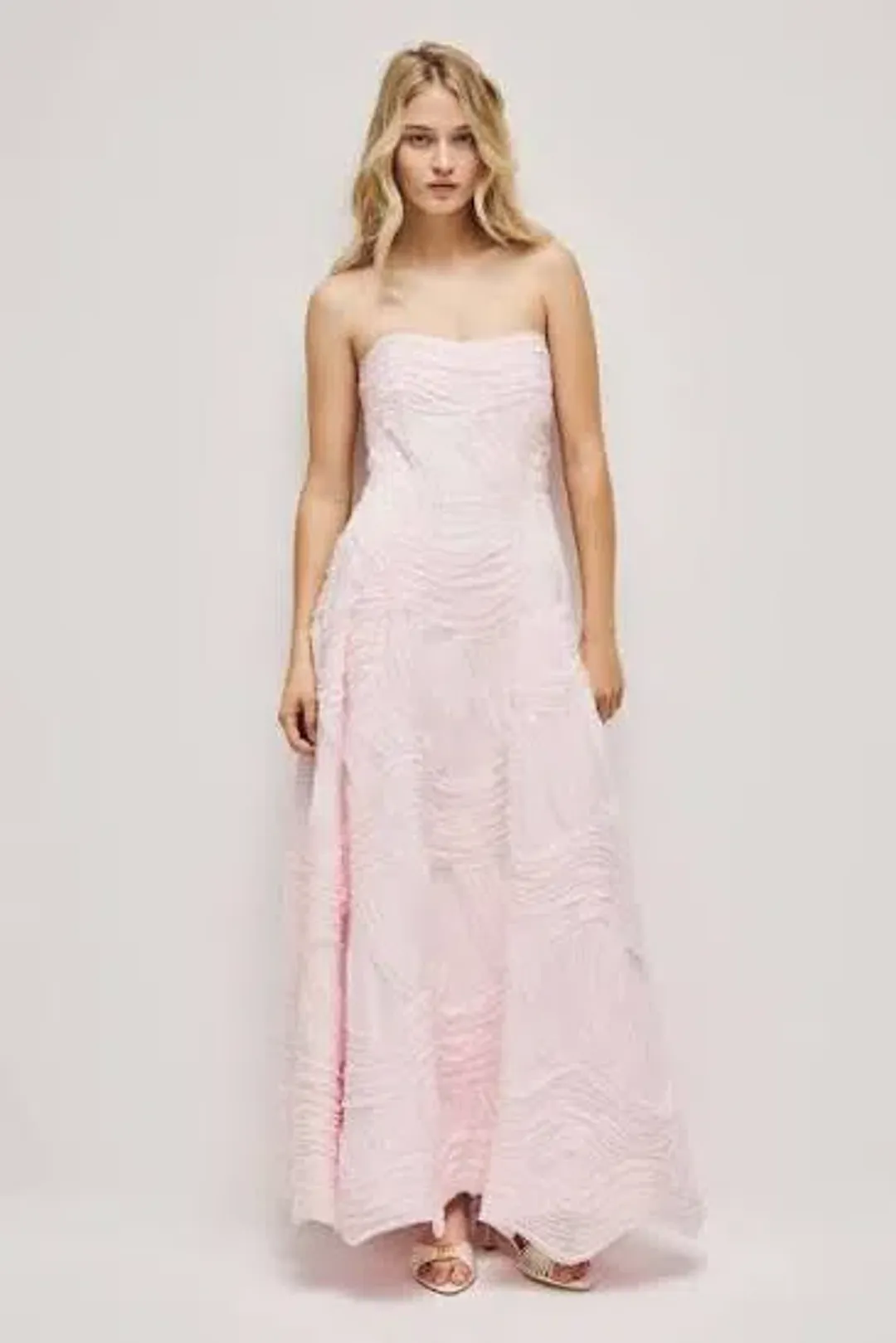AJE Wave Gown Pastel Pink Size 8 for rent on The Volte - main image