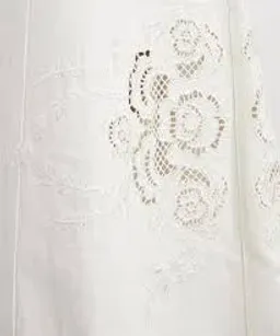 AJE Halo Embroidered Midi Dress Ivory Size 10 for rent on The Volte - image 5