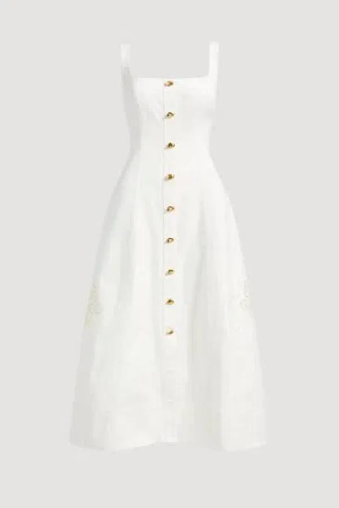 AJE Halo Embroidered Midi Dress Ivory Size 10 for rent on The Volte - main image