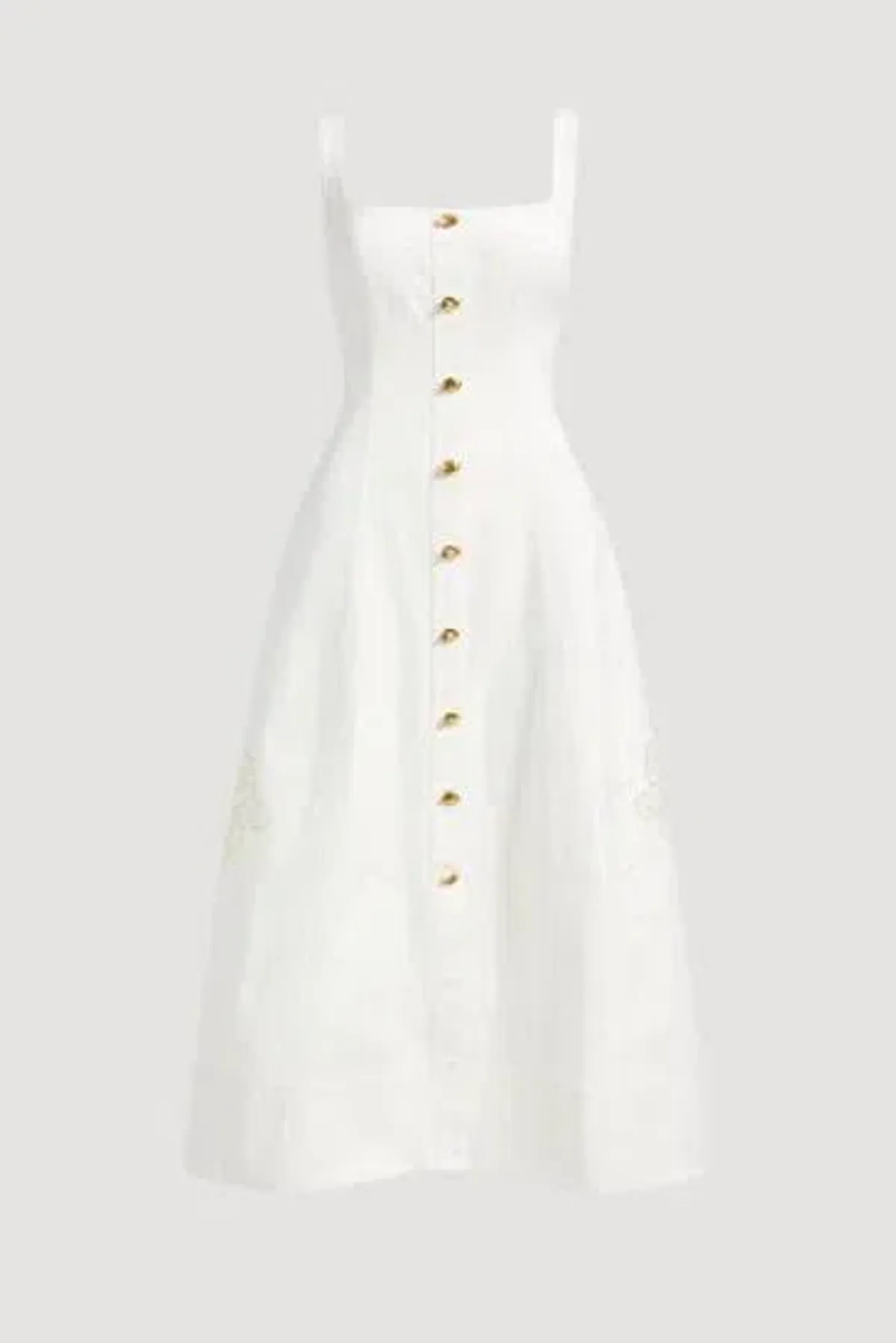 AJE Halo Embroidered Midi Dress Ivory Size 10 - Image 3