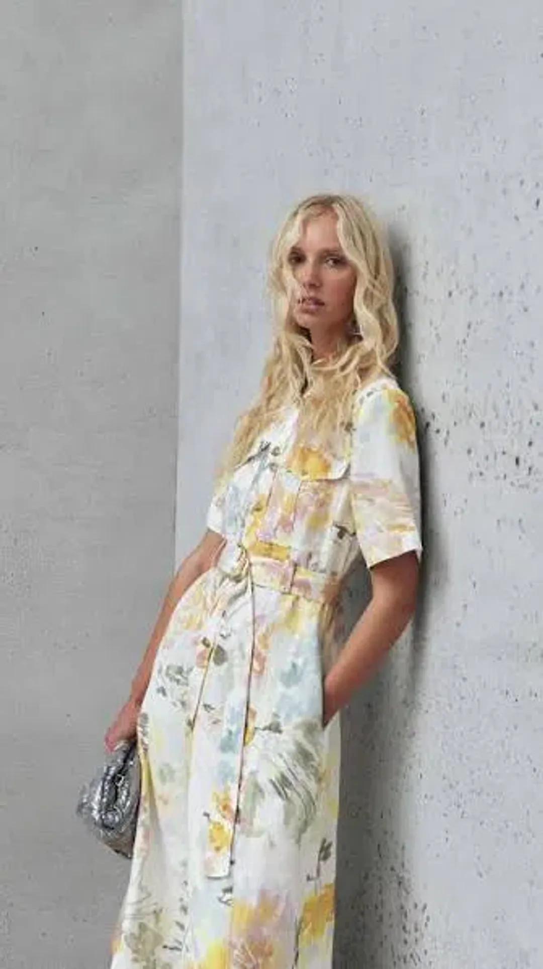 AJE Manon Midi Dress Jardin Floral Print size 8 for rent on The Volte - main image