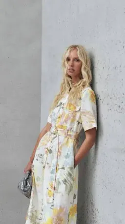AJE Manon Midi Dress Jardin Floral Print size 8 for rent on The Volte - image 4