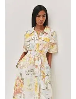 AJE Manon Midi Dress Jardin Floral Print size 8 for rent on The Volte - image 6