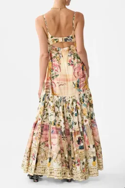 Camilla – White Lotus Long Dress With Jersey Bodice Sz M for rent on The Volte - image 4