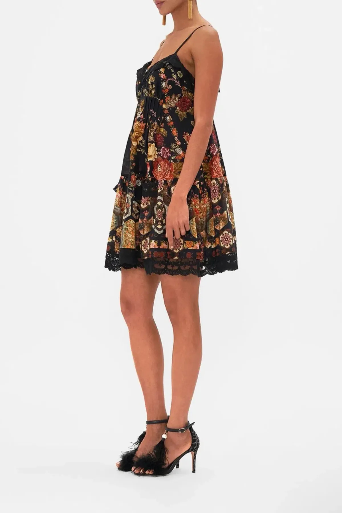 Camilla – Stitched in Time Short Pintuck Dress With Pockets - Image 3