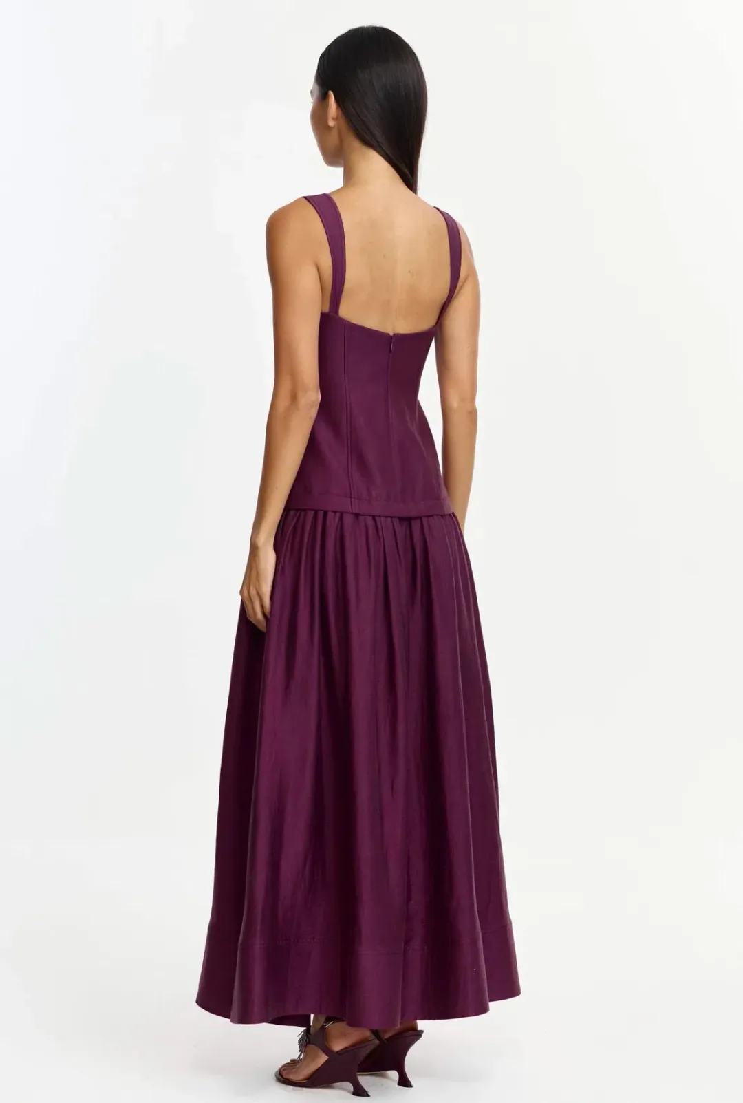 Acler Reeve Maxi Dress size 14 Fig for rent on The Volte - main image