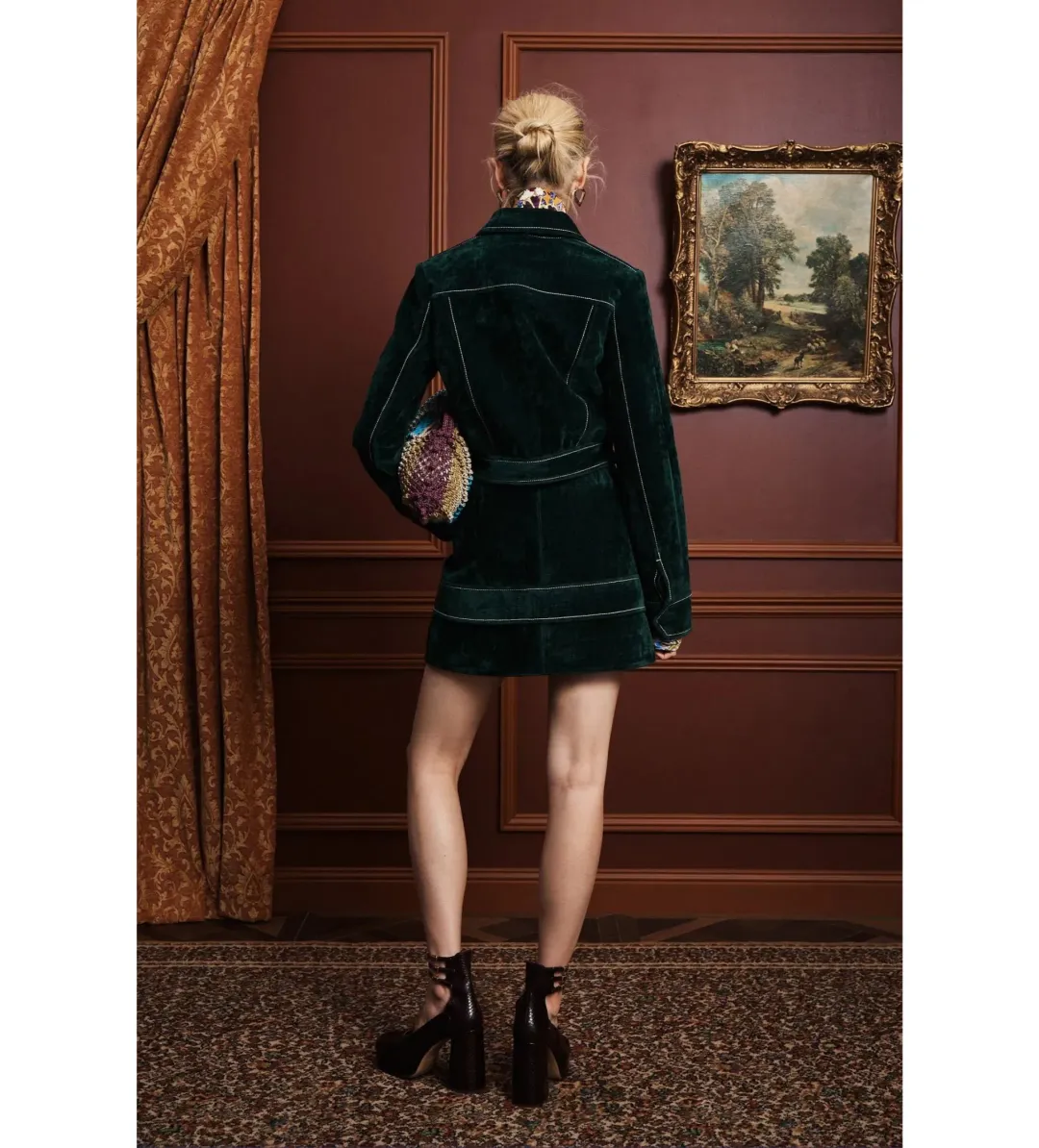 Alemais Johnny Jacket Size AU6 and Skirt Size AU8 Set in Forest Green for rent on The Volte - main image