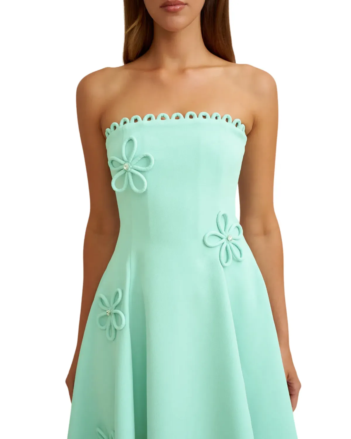By Johnny Sky Flower Strapless Dress Size 12 - Image 5