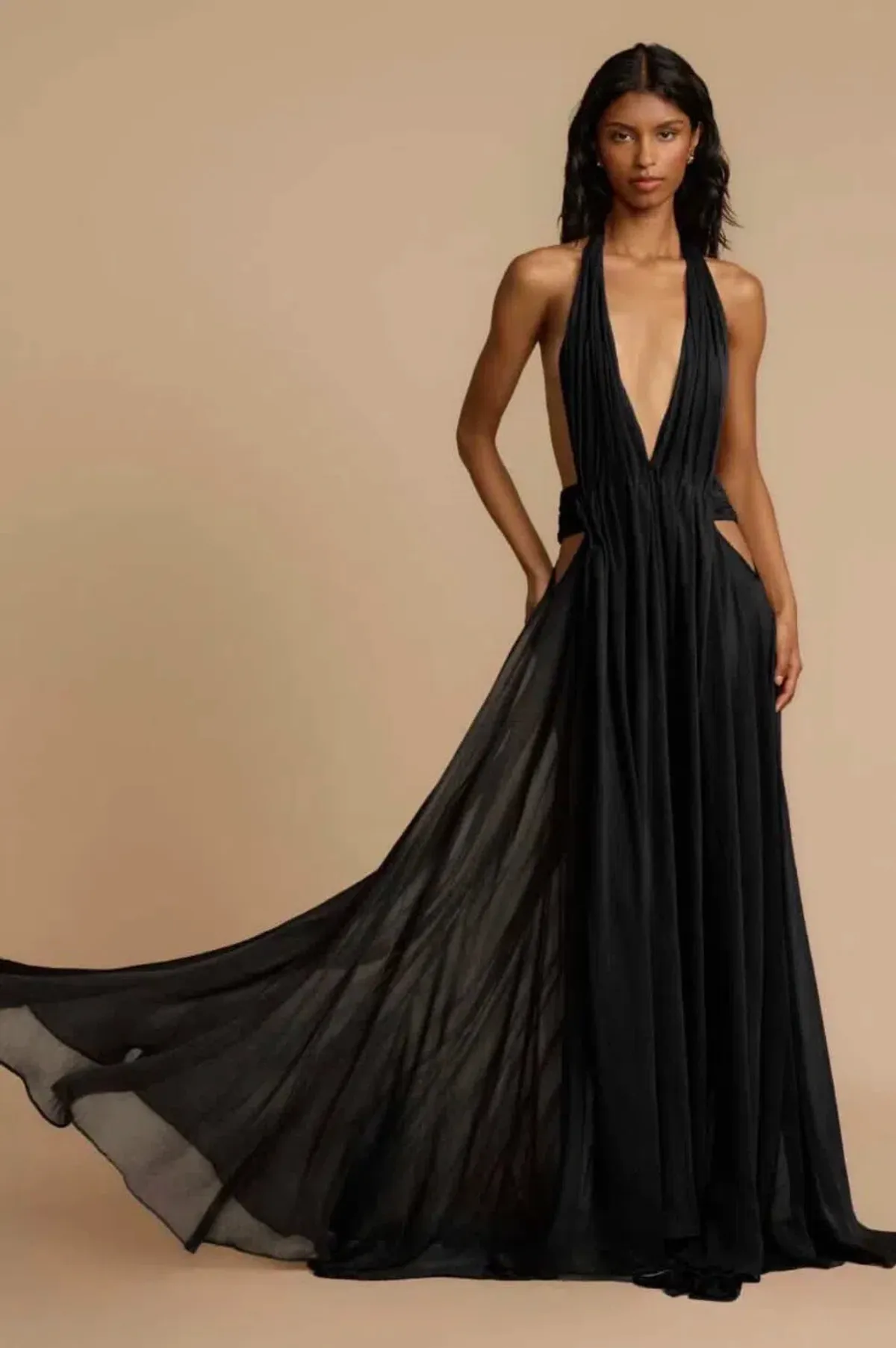 ARCINA ORI FLORENCE DRESS BLACK IN SIZE SMALL / 8 AU for rent on The Volte - main image
