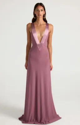 Ance Gria Rosa Gown in Mauve Size 6 for rent on The Volte - image 1