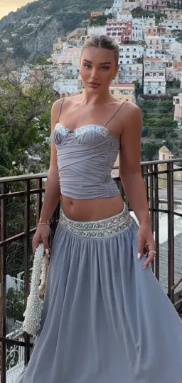 Angelina bustier XS, alegria midi skirt S for rent on The Volte - image 1