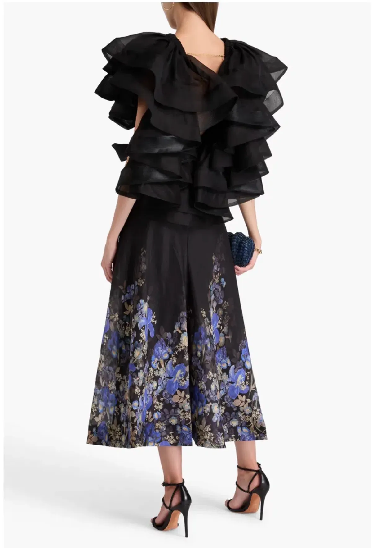 ZIMMERMANN Cropped tiered linen and silk-blend top - Image 3