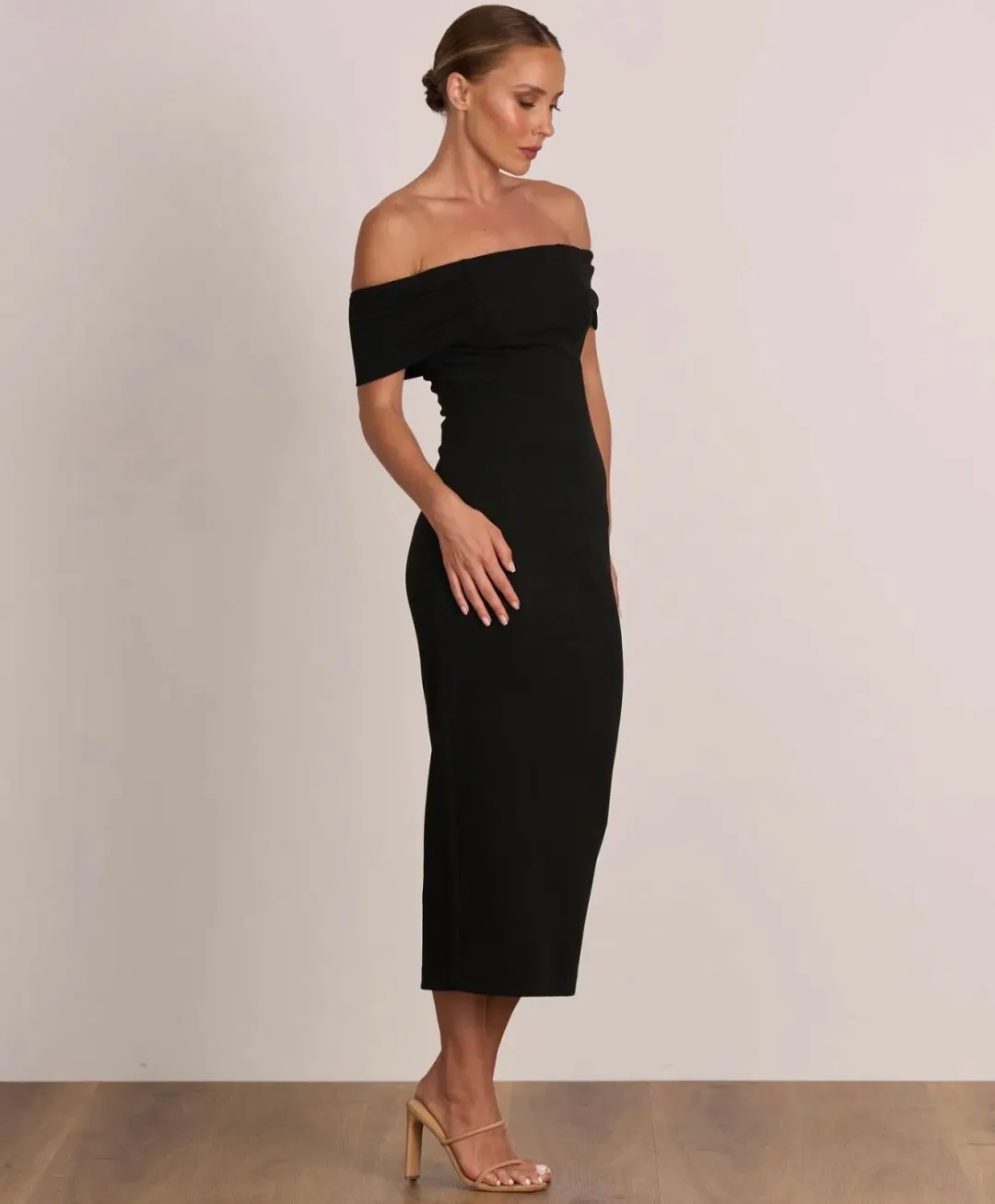 PASDUCHAS DASH BLACK MIDI DRESS SIZE 8 for rent on The Volte - main image