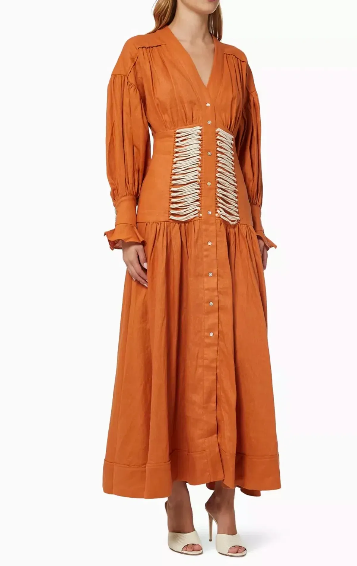 Alemais Holly Tie Side Midi Dress size 10 - Image 4