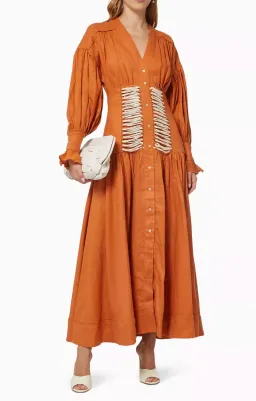 Alemais Holly Tie Side Midi Dress size 10 for rent on The Volte - image 1